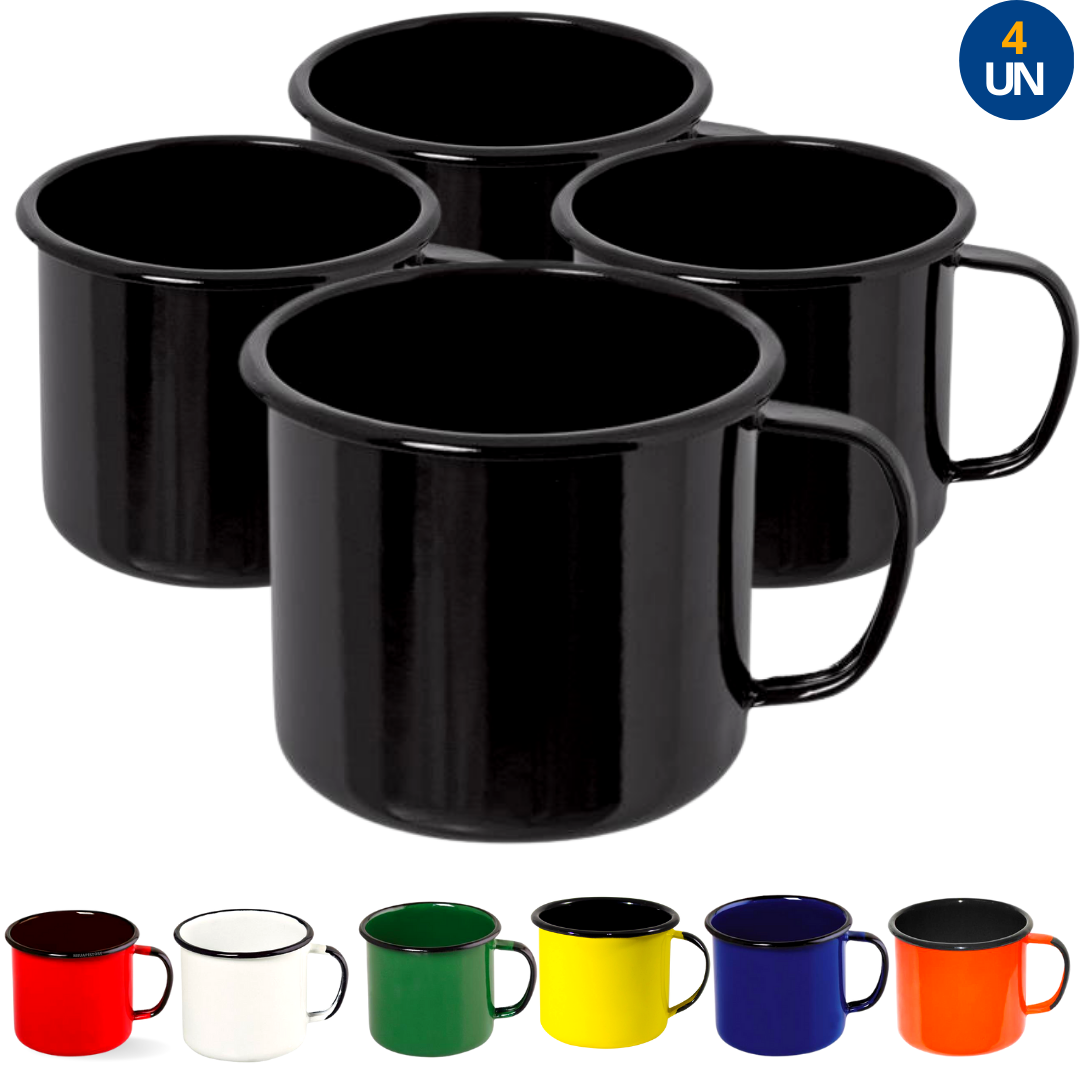 Caneca Esmaltada Agata Ml Ewel Original Indu O N Caf Meu Ape