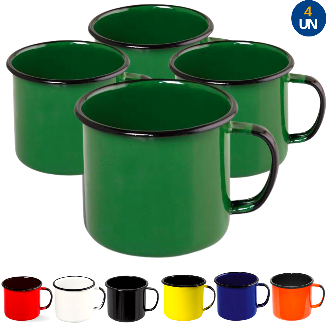 Caneca Esmaltada Agata Ml Ewel Original Indu O N Caf Meu Ape