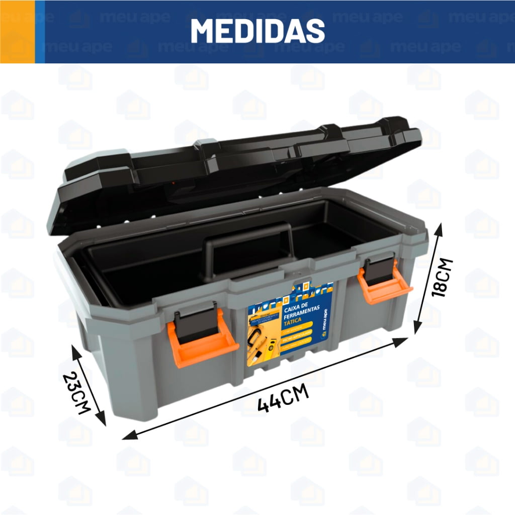Caixa de Ferramentas Grande Reforçada Tática 18.3