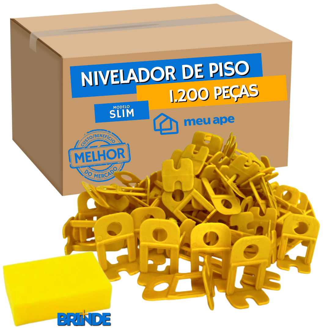 1.200 Nivelador de Piso e Porcelanato Espaçador Clips Economico + Espuma