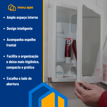 Armário Para Banheiro Com Espelho Vision