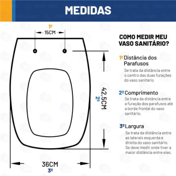 Assento Sanitário Tampa Vaso Almofadado Classic Retangular Quadrado