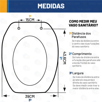 Assento Sanitário Tampa Vaso Almofadado Thema Retangular Quadrado