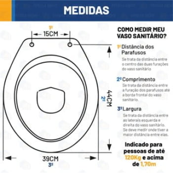 Assento Sanitário Elevado Oval P/ Idosos Deficiência Pós Cirurgia 13cm