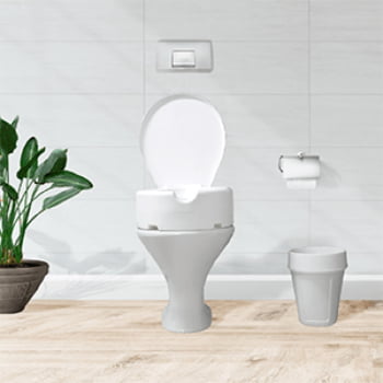 Assento Sanitário Elevado Oval P/ Idosos Deficiência Pós Cirurgia 13cm