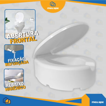 Assento Sanitário Elevado Oval P/ Idosos Deficiência Pós Cirurgia 13cm