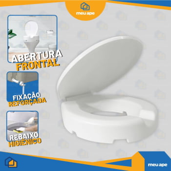 Assento Sanitário Elevado Oval P/ Idosos Deficiência Pós Cirurgia 7,5cm