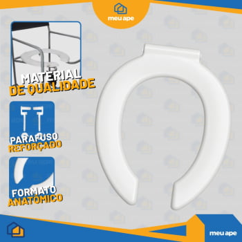 Assento Sanitário P/ Cadeira De Banho Oval Abertura Frontal