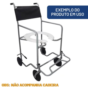 Assento Sanitário P/ Cadeira De Banho Oval Abertura Frontal