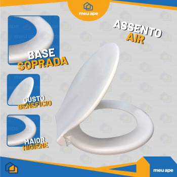 Assento Sanitário Tampa Vaso Almofadado Air Oval Redondo