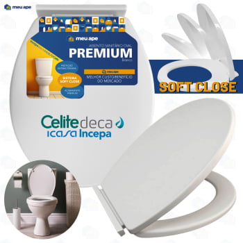 Assento Sanitário Tampa Vaso Soft Close Premium Oval Universal 