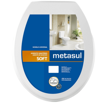 Assento Sanitário Oval Universal Soprado Economico Original Metasul