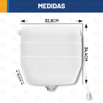 Caixa de Descarga P/ Vaso Sanitário C/ Cordinha Suspensa 9 Litros