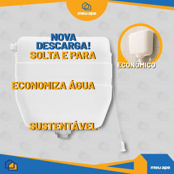 Caixa de Descarga P/ Vaso Sanitário C/ Cordinha Suspensa 9 Litros