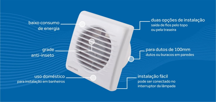 Exaustor Para Banheiro Microventilador EXB 150MM MX Premium