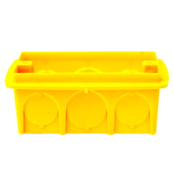 50 Caixa de Luz 4x2 Reforçada P/ Tomada Interruptor Embutir Amarelo