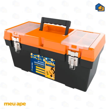 Caixa de Ferramentas Grande Reforçada Cargo 19.5" PP/Metal