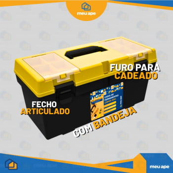 Caixa Grande de Ferramentas com Bandeja Interna Bau Original