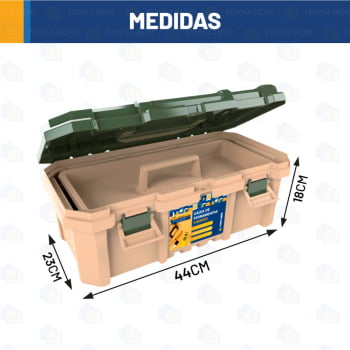 Caixa de Ferramentas Grande Reforçada Tática 18.3" PP