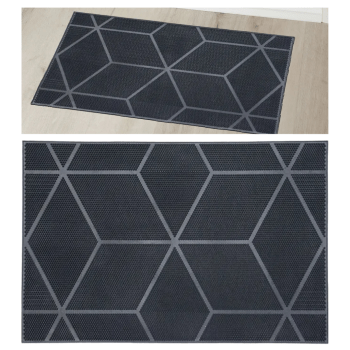 Tapete Capacho de Porta Borracha DOTS Estampado 60x40cm