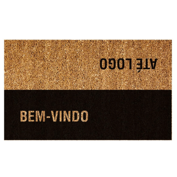 Tapete Capacho de Porta Fibra de Coco Estampado 75x45cm