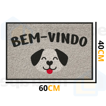 Tapete Capacho de Porta Vinílico Estampado 60x40cm
