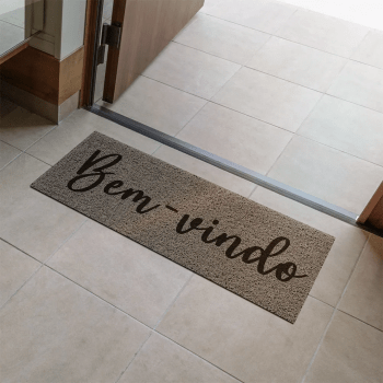 Tapete Capacho de Porta Vinílico Estampado 70x30cm