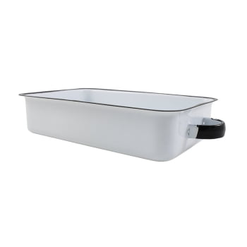 Bandeja Esmaltada Forma P/ Fogão A lenha Indução Forno Média