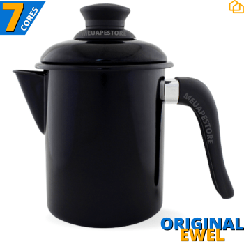 Bule Leiteira Esmaltada Indução C/ Tampa 900ML Original Ewel