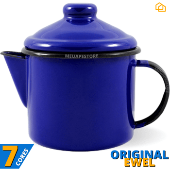 Leiteira Bule Para Chá Esmaltado Indução 600ml Original Ewel