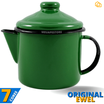 Leiteira Bule Para Chá Esmaltado Indução 600ml Original Ewel