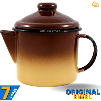 Leiteira Bule Para Chá Esmaltado Indução 600ml Original Ewel
