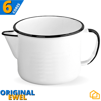 Caneca Leiteira Com Bico Esmaltada Indução 1L Original Ewel