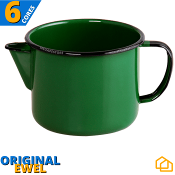 Caneca Leiteira Com Bico Esmaltada Indução 1L Original Ewel