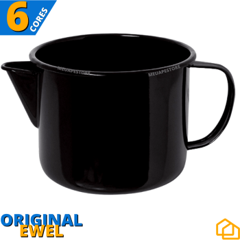 Caneca Leiteira Com Bico Esmaltada Indução 1L Original Ewel