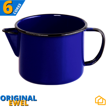 Caneca Leiteira Com Bico Esmaltada Indução 1L Original Ewel
