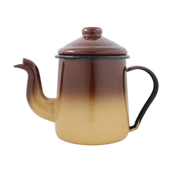 Cafeteira Bule Esmaltado Agata Indução 1100ML Com Bico Original Ewel