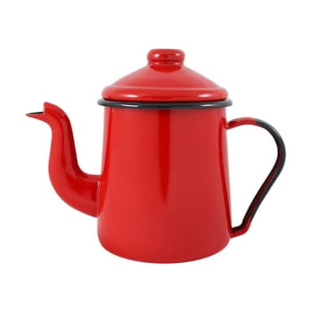 Cafeteira Bule Esmaltado Agata Indução 1100ML Com Bico Original Ewel
