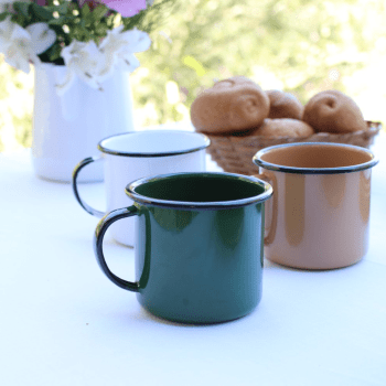 Caneca Esmaltada Unitária Agata 160ml Indução N6 Café Original Ewel