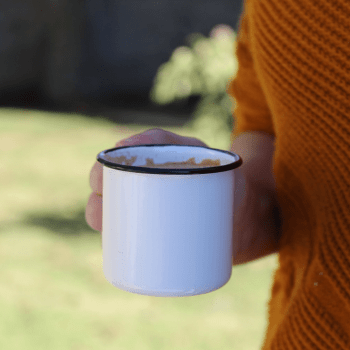 Caneca Esmaltada Unitária  Agata 370ml Indução N8 Café Original Ewel