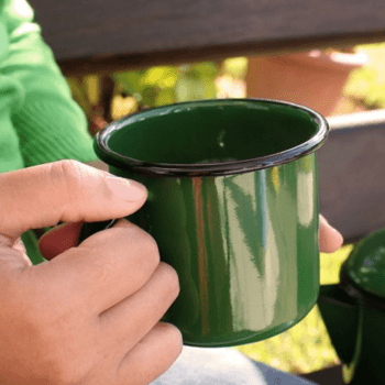 Caneca Esmaltada Unitária  Agata 370ml Indução N8 Café Original Ewel