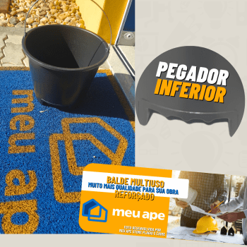 10 Balde Plástico Reforçado 12L Obras Concreto Lavanderia Off