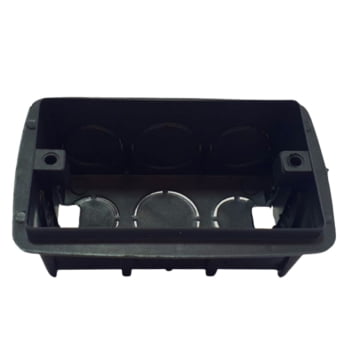 100 Caixa de Luz 4x2 Reforçada  P/ Tomada Interruptor Embutir Preto