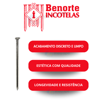 Prego Com Cabeça 10x10 1kg Aço Polido Benorte 