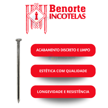 Prego Com Cabeça 18x30 1kg Aço Polido Benorte 