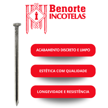 Prego Com Cabeça 20x48 1kg Aço Polido Benorte 