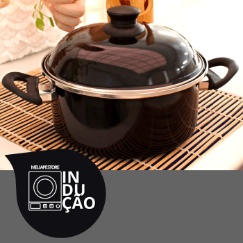 Panela De Indução Caçarola Agata Esmaltada N22 2,7L Original Ewel