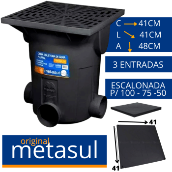 Caixa Coletora de Água Pluvial Grande 41,2L