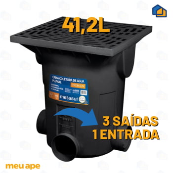 Caixa Coletora de Água Pluvial Grande 41,2L