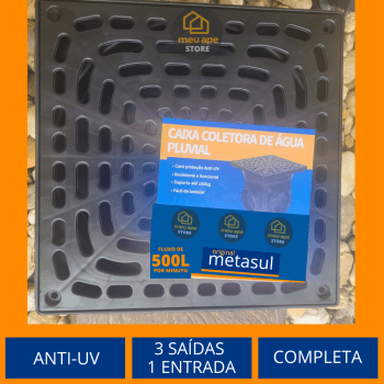 Caixa Coletora De Água Pluvial Pequena Tampa Grelha 4L